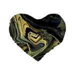 Yellow Nebula Standard 16  Premium Flano Heart Shape Cushions Front