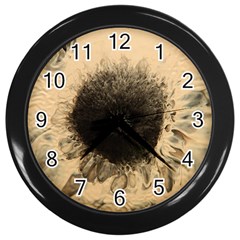 Flower Wall Clock (black) by WILLBIRDWELL