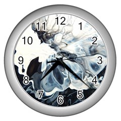 Flower 2 Wall Clock (silver) by WILLBIRDWELL