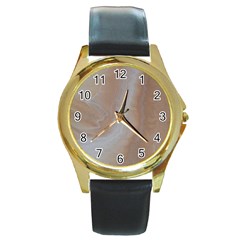 Sand Round Gold Metal Watch by WILLBIRDWELL