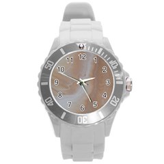 Sand Round Plastic Sport Watch (l) by WILLBIRDWELL