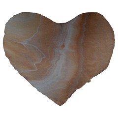 Sand Large 19  Premium Heart Shape Cushions by WILLBIRDWELL