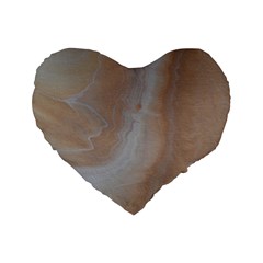 Sand Standard 16  Premium Flano Heart Shape Cushions by WILLBIRDWELL