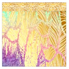 Gold Seamless Lace Tropical Colors By Flipstylez Designs Large Satin Scarf (square) by flipstylezfashionsLLC