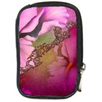 Flowers In Soft Violet Colors Compact Camera Leather Case Front