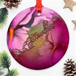 Flowers In Soft Violet Colors Ornament (Round) Front