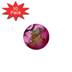 Flowers In Soft Violet Colors 1  Mini Buttons (10 Pack)  by FantasyWorld7