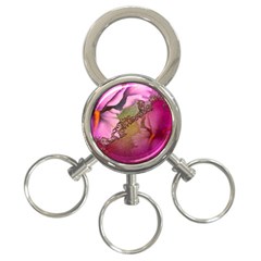 Flowers In Soft Violet Colors 3-ring Key Chains by FantasyWorld7