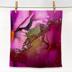 Flowers In Soft Violet Colors Face Towel by FantasyWorld7