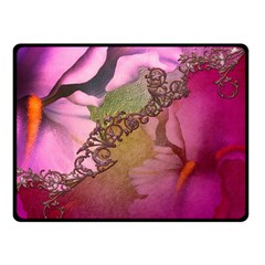 Flowers In Soft Violet Colors Double Sided Fleece Blanket (small)  by FantasyWorld7