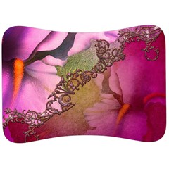 Flowers In Soft Violet Colors Velour Seat Head Rest Cushion