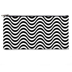 Wave Pattern Wavy Water Seamless Pencil Cases by Nexatart