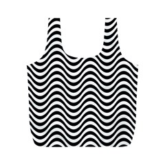 Wave Pattern Wavy Water Seamless Full Print Recycle Bag (m) by Nexatart