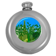 Environmental Protection Round Hip Flask (5 Oz) by Nexatart