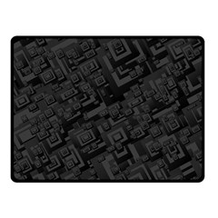 Black Rectangle Wallpaper Grey Fleece Blanket (small) by Nexatart