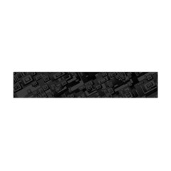 Black Rectangle Wallpaper Grey Flano Scarf (mini) by Nexatart