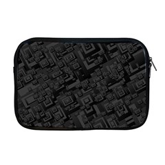 Black Rectangle Wallpaper Grey Apple Macbook Pro 17  Zipper Case by Nexatart