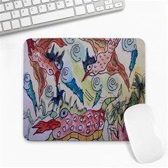 Watercolor Postcard2 Large Mousepads by chellerayartisans