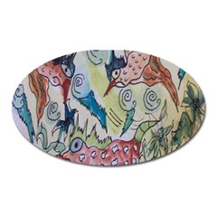 Watercolor Postcard2 Oval Magnet