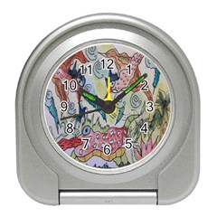 Watercolor Postcard2 Travel Alarm Clock