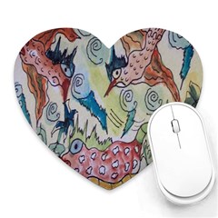 Watercolor Postcard2 Heart Mousepads