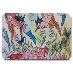 Watercolor Postcard2 Large Doormat 