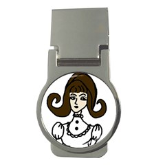 Girl With Dress Money Clips (round) 