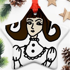 Girl With Dress Star Ornament (two Sides) by snowwhitegirl