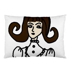 Girl With Dress Pillow Case (two Sides) by snowwhitegirl