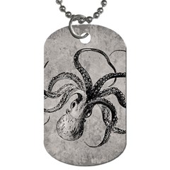 Vintage Octopus  Dog Tag (two Sides) by Valentinaart