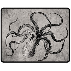 Vintage Octopus  Double Sided Fleece Blanket (medium)  by Valentinaart