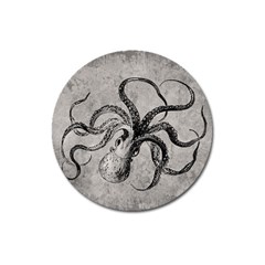 Vintage Octopus  Magnet 3  (round) by Valentinaart