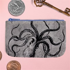 Vintage Octopus  Large Coin Purse by Valentinaart