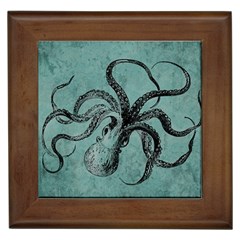 Vintage Octopus  Framed Tiles by Valentinaart