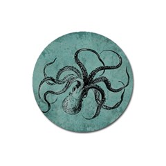 Vintage Octopus  Magnet 3  (round) by Valentinaart