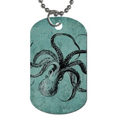 Vintage Octopus  Dog Tag (one Side) by Valentinaart