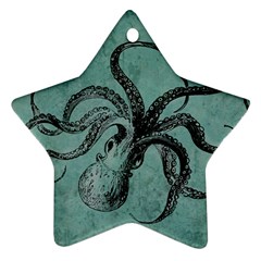 Vintage Octopus  Star Ornament (two Sides) by Valentinaart