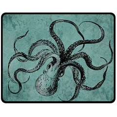 Vintage Octopus  Fleece Blanket (medium)  by Valentinaart