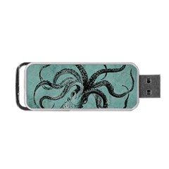 Vintage Octopus  Portable Usb Flash (one Side) by Valentinaart