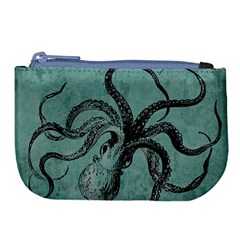 Vintage Octopus  Large Coin Purse by Valentinaart