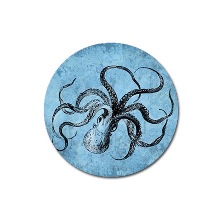 Vintage Octopus  Magnet 3  (Round)