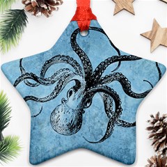 Vintage Octopus  Star Ornament (two Sides) by Valentinaart