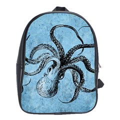 Vintage Octopus  School Bag (xl) by Valentinaart