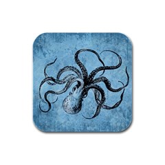 Vintage Octopus  Rubber Square Coaster (4 Pack)  by Valentinaart