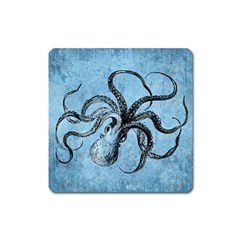 Vintage Octopus  Square Magnet by Valentinaart