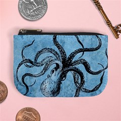 Vintage Octopus  Mini Coin Purse by Valentinaart