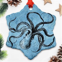 Vintage Octopus  Ornament (snowflake) by Valentinaart