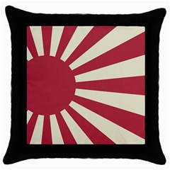 Rising Sun Flag Throw Pillow Case (black) by Valentinaart