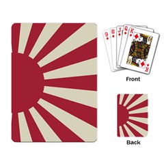 Rising Sun Flag Playing Cards Single Design by Valentinaart