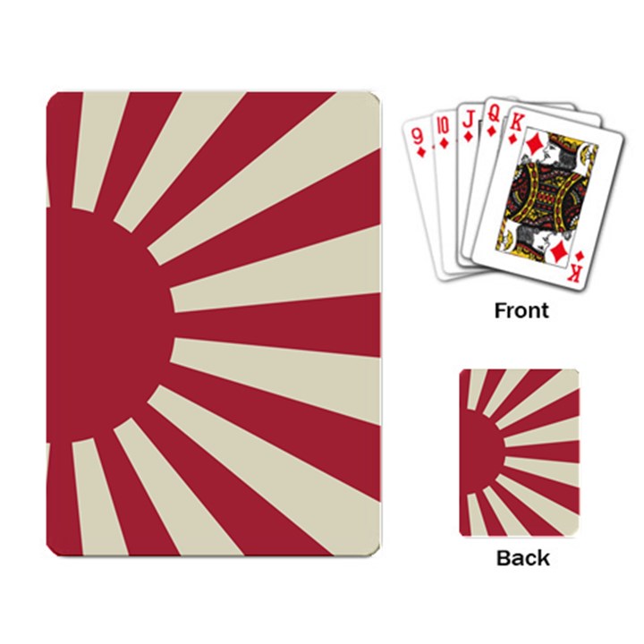 Rising Sun Flag Playing Cards Single Design